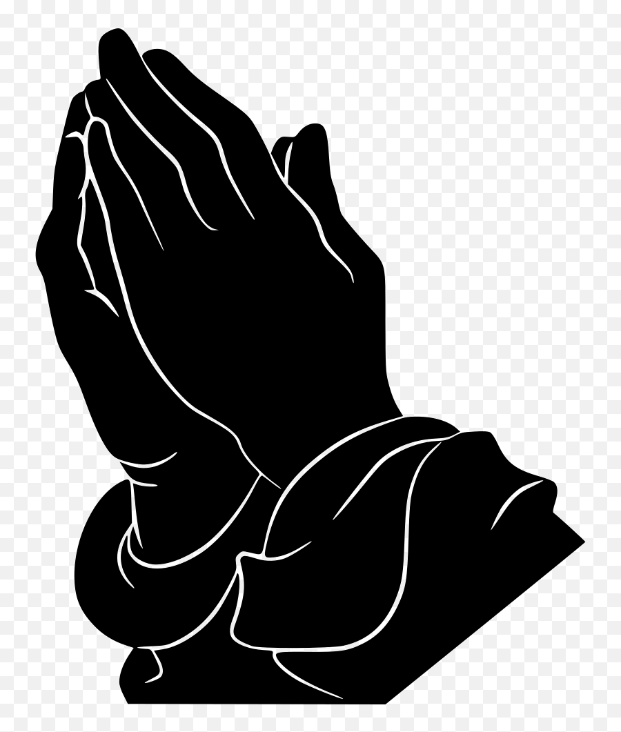 Praying Hands Prayer Religion Clip Art Praying Hands Black Png Emoji