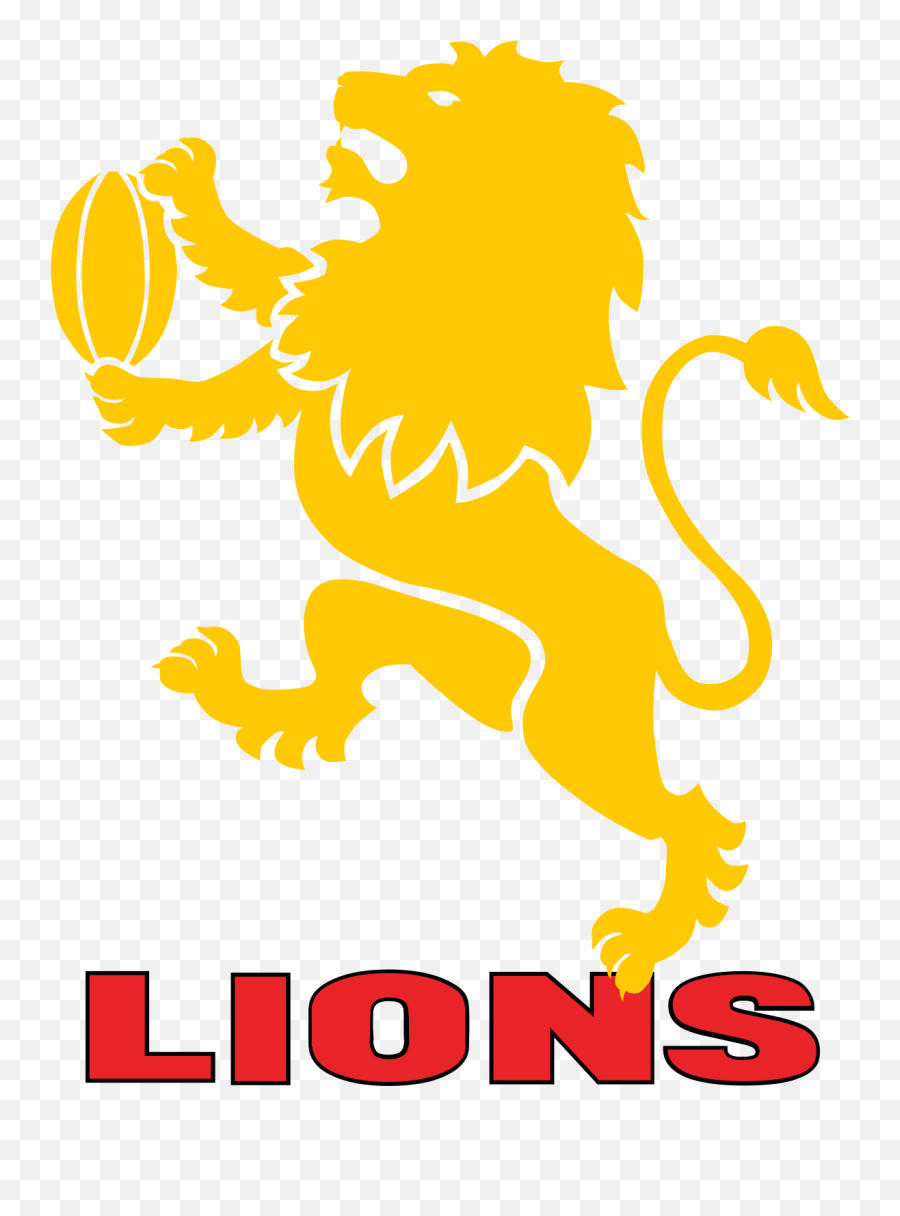 Lions Clipart Rugby Lions Rugby Transparent Free For - Golden Lions Rugby Logo Emoji,Rugby Emoji