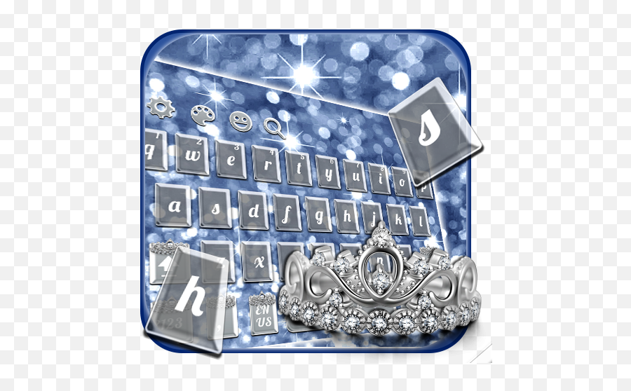 Silver Crown Keyboard Theme - Apps En Google Play Computer Keyboard Emoji,Emoji De Corona