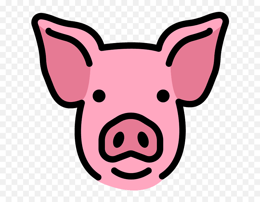 Pig Face Emoji Clipart - Pig Face,Pig Nose Emoji