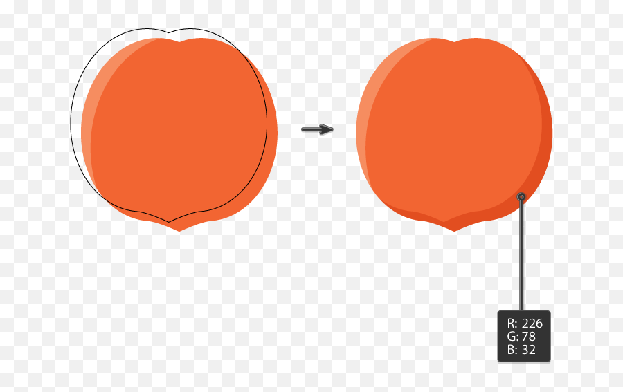 How To Create A Peach Illustration In Adobe Illustrator - Dot Emoji,Peach Emoji Vector