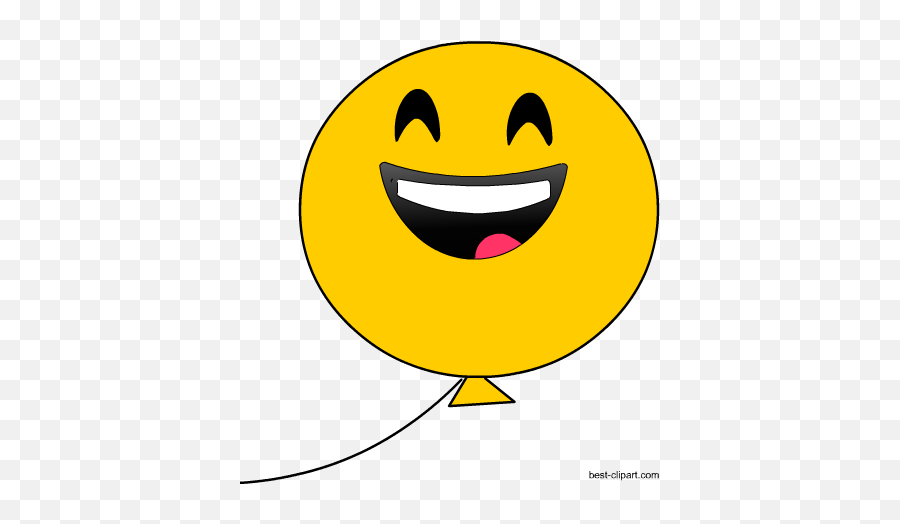 Happy Balloon Clip Art - Happy Balloon Clip Art Emoji,Balloon Emoticon