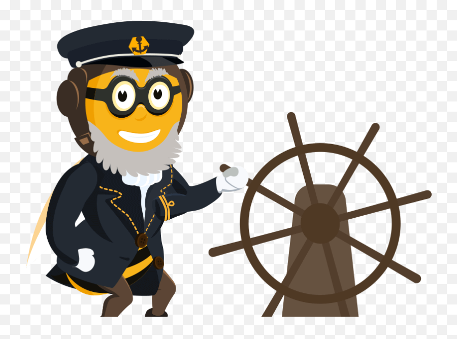 Bee Captain - Peaked Cap Emoji,Steering Wheel Emoji
