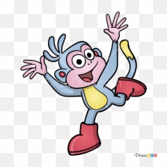 To Draw Boots The Monkey Dora And Friends - Draw Dora And Friends Emoji,Snake Boot Emoji