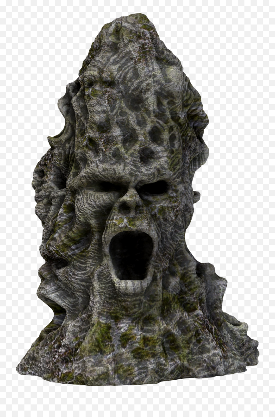Screaming Rock Rock Face Spooky Evil - Screaming Statue Emoji,Rock Climbing Emoji