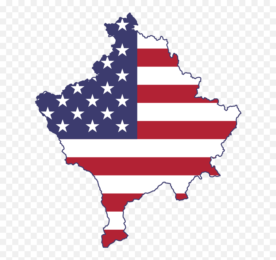 Kosovo With Flag Of United States - Kosovo And America Flag Emoji,Serbia Flag Emoji
