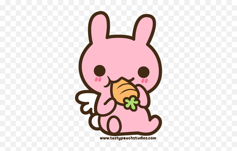 Kawaii Plants Green Emojiskawaii Emojis - Bunny Eating Carrot Gif Cartoon,Bunny Emojis
