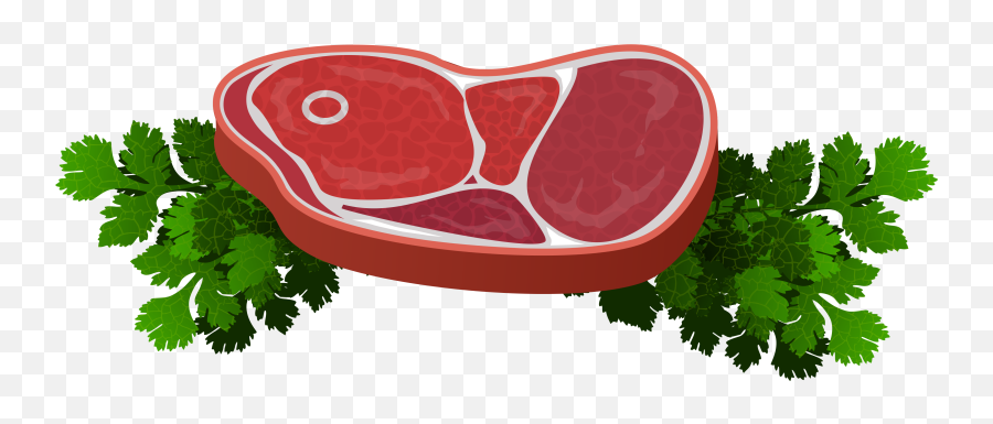 Raw Steak Clipart 4417x2000 - Plants And Meat Clipart Emoji,Steak Emoji