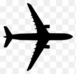 Airplane Airliner Silhouette Aircraft - Royal International Tattoo Emoji