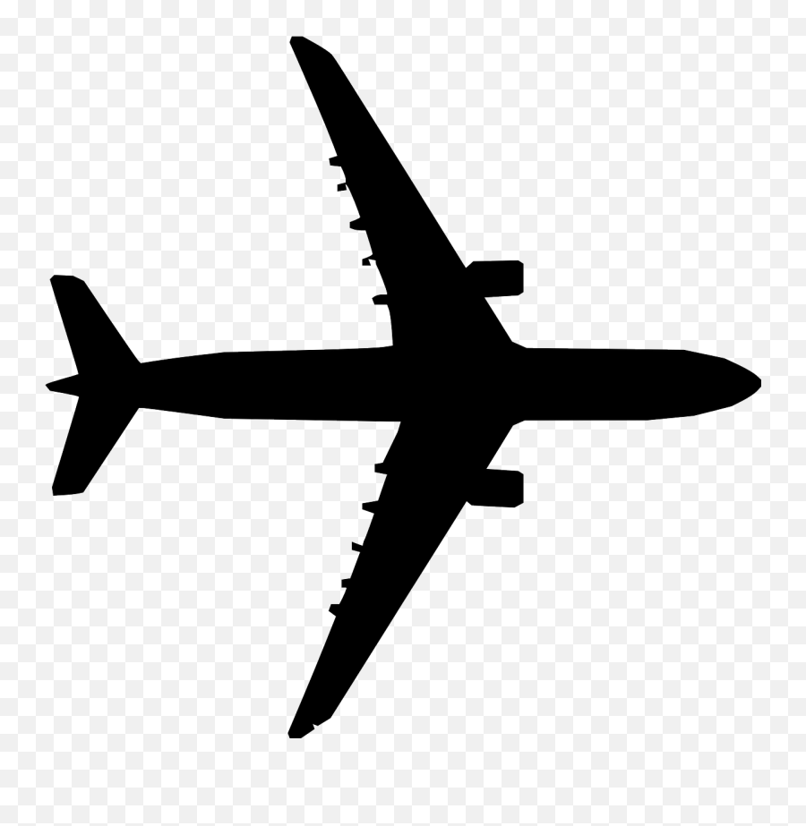 Airplane Airliner Silhouette Aircraft - Royal International Air Tattoo Emoji,Emoji Airplane And Paper