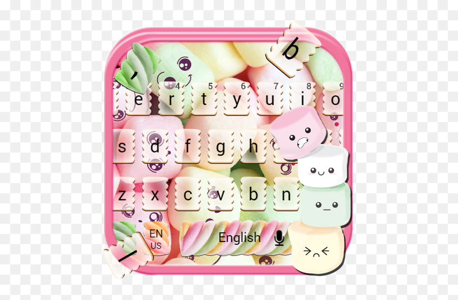Marshmallow Keyboard Theme - Clip Art Emoji,Emoji Keyboard Marshmallow