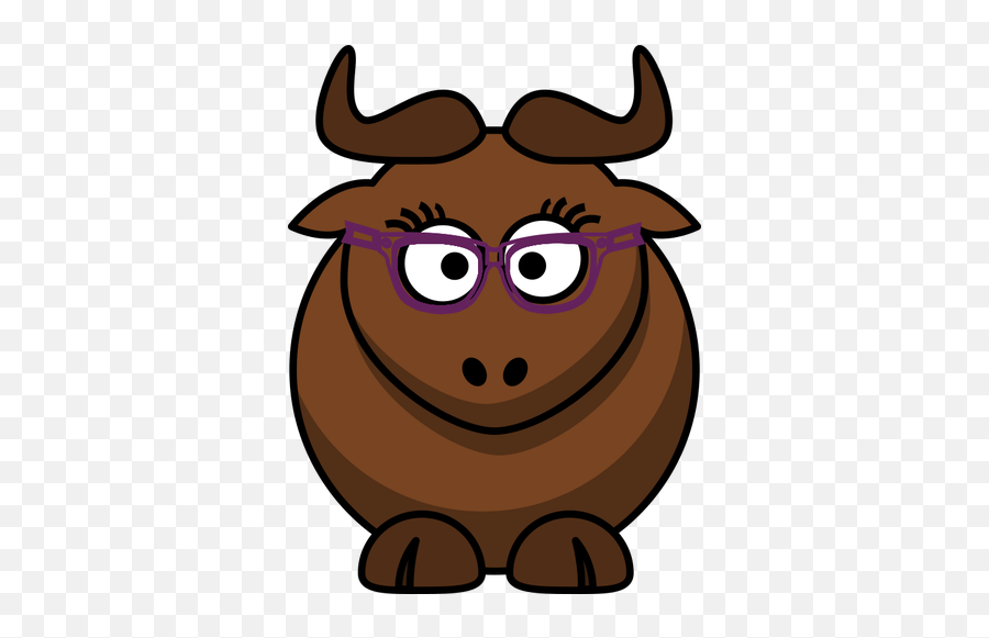 Kutu Buku Gnu - Cartoon Clipart Bull Emoji,Pitchfork Emoticon