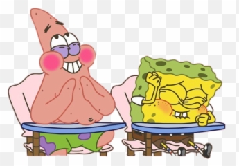 Laughing Laughter Spongebob Patrick School Meme - Transparent And Emoji