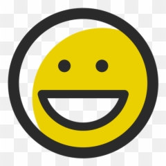 Smiley Colored Stroke Emoticon - Face Transparent Background Emoji