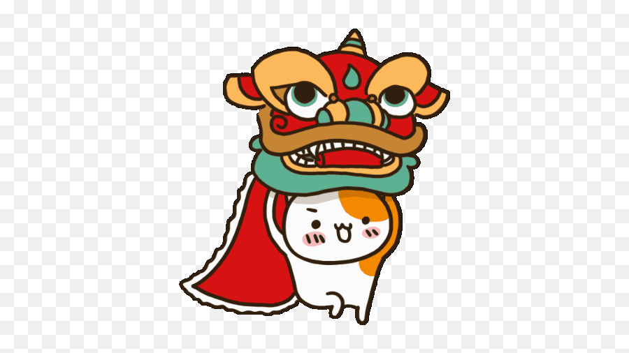 Chinese Lion Dance - Gif Emoji,Chinese New Year Emoticons