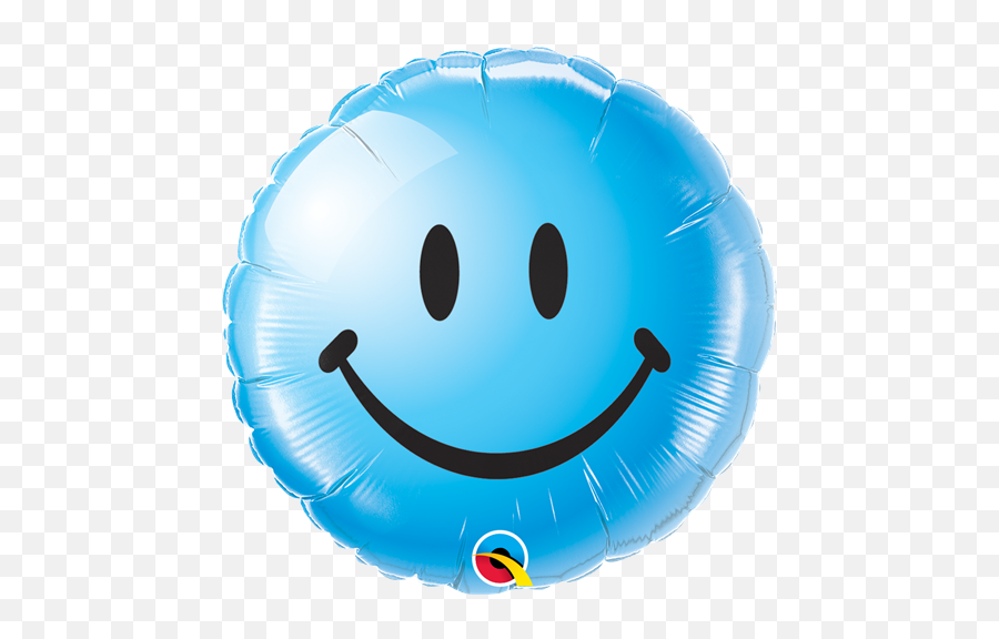 Smiley Face Blue Foil Balloon - Smiley Face Foil Balloon Emoji,Emoticon Balloons