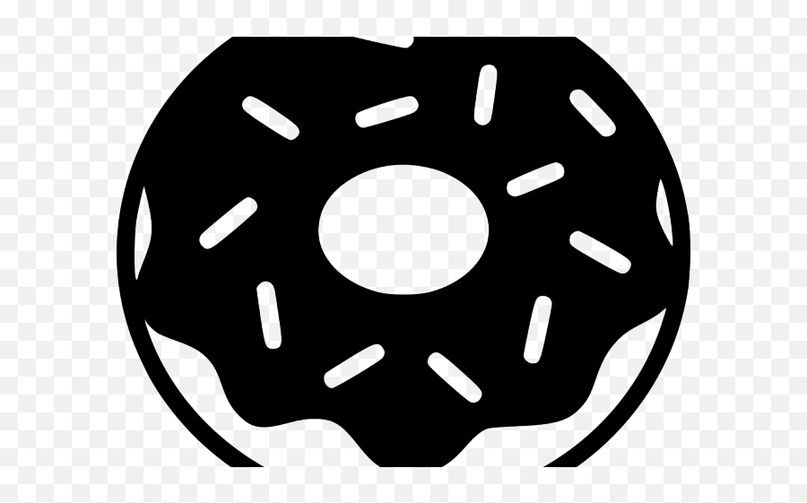 Doughnut Clipart Svg - Doughnut Png Download Full Size Donut Vector Black And White Emoji,Doughnut Emoji
