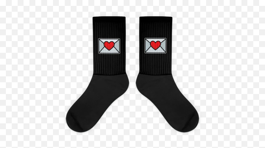 The Emblem Black Socks - Baby Yoda Socks Emoji,Hang 10 Emoji