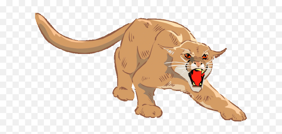 Transparent Cougar Clipart - Mountain Lion Clipart Transparent Emoji,Cougar Emoji
