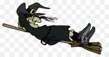 Witch Clipart - Ugly Witch On Broom Emoji,Extreme Laughing Emoji
