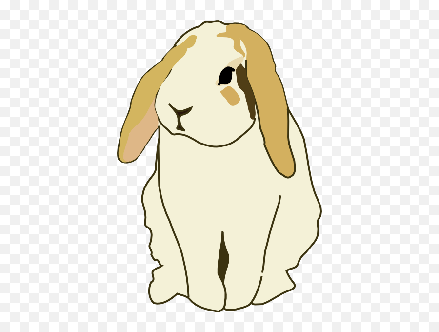 Floppy Eared Rabbit Clipart - Lop Eared Rabbit Clipart Emoji,Bunny Ears Emoji