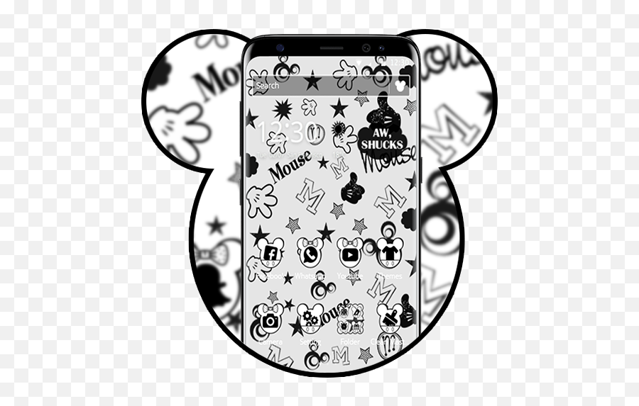 Black White Cartoon Mouse - Apps On Google Play Emoji,Aw Shucks Emoji