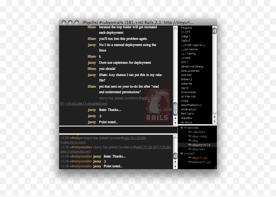 Irc Client For Snow Leopard - Screenshot Emoji,Emoticons For Jabber Messenger