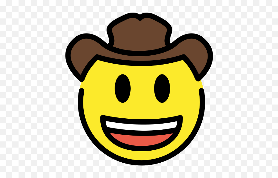 Cowboy Hat Face - Smiley Emoji,Cowboy Hat Emoji
