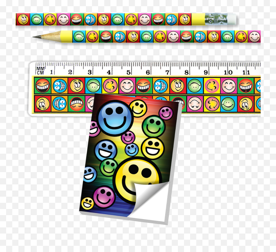 Stationery Set Smiley Face With Notepads - Dot Emoji,Emoticon Set