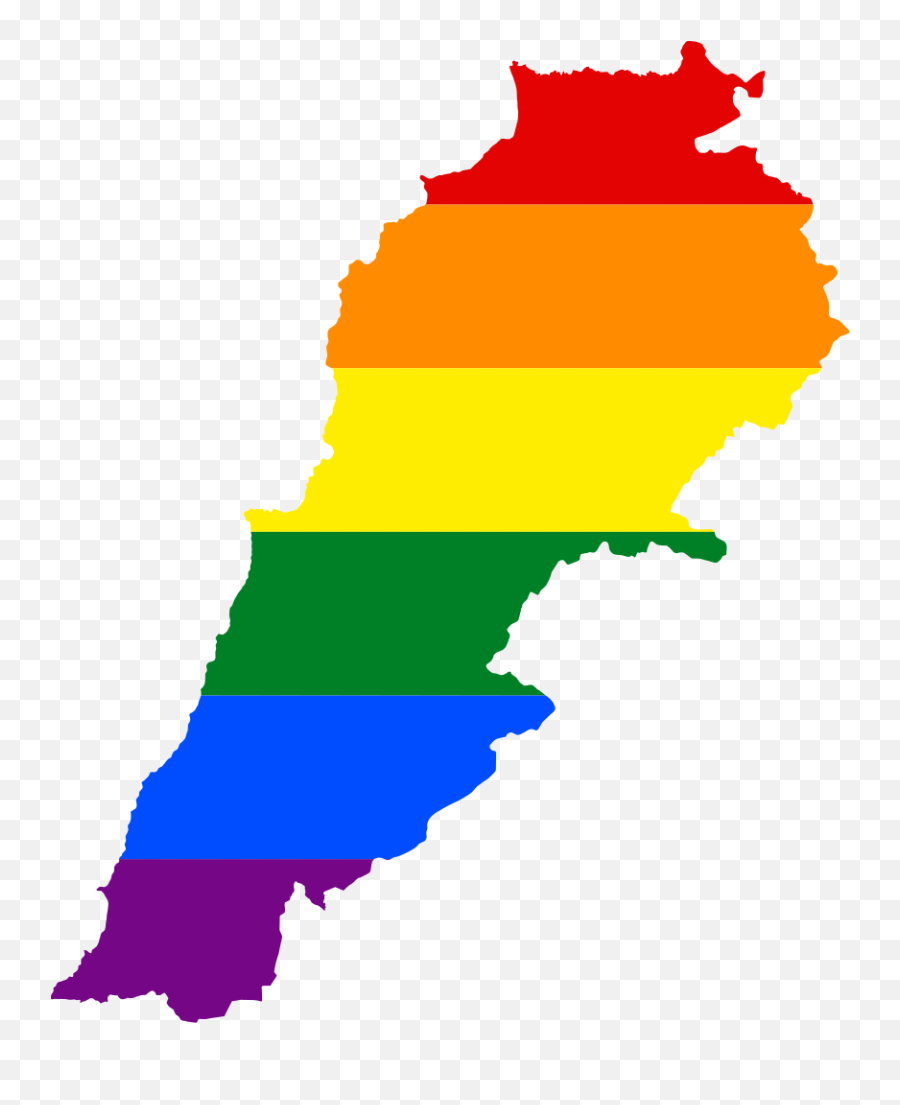 Lgbt Flag Map Of Lebanon - Lebanon Png Map Emoji,Lebanon Flag Emoji