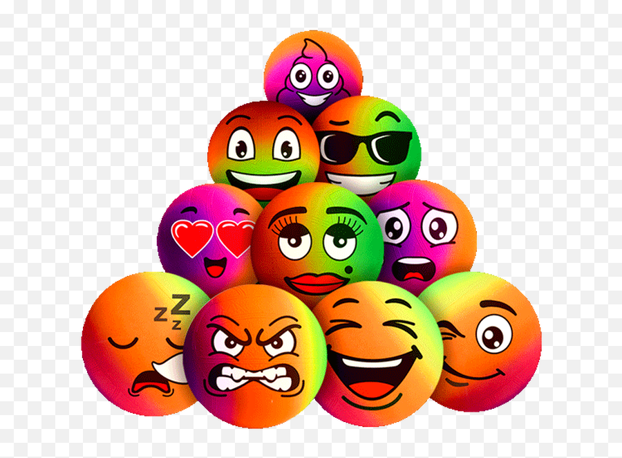Rainbow Emoji Balls - Cartoon,Rainbow Emoji