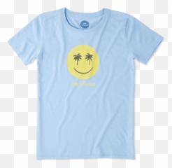Womens Smiley Palms Cool Tee - Emoji