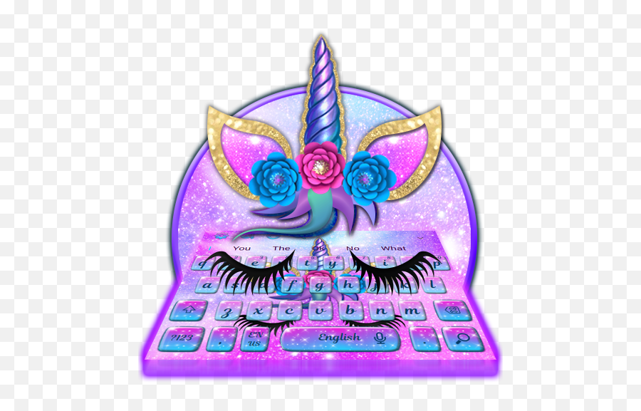 Floral Galaxy Unicorn Keyboard Theme - Unicorn Keyboard Emoji,Unicorn Emoji For Android