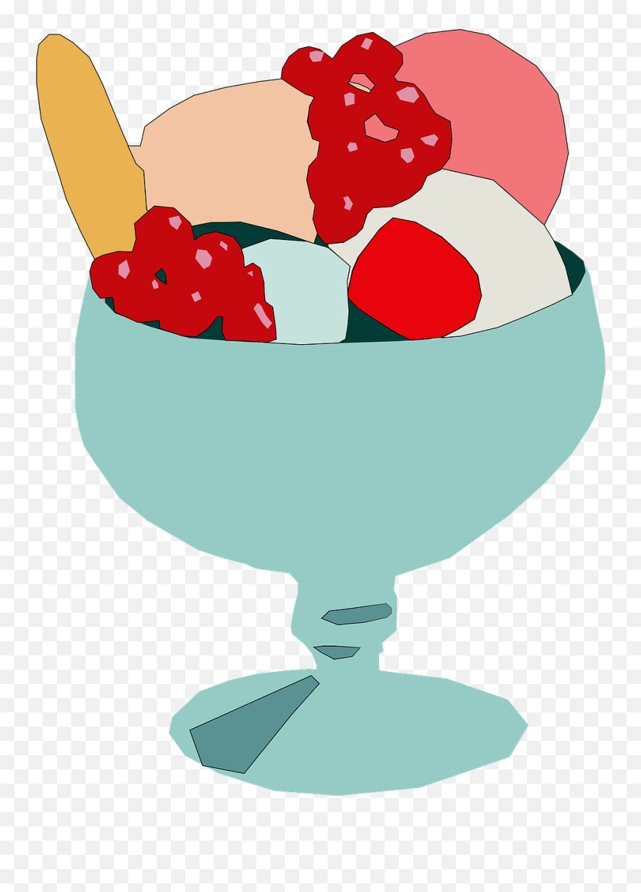 Ice Cream Bowl Sundae Strawberry Pink - Ice Cream On Cup Sticker Emoji,Ice Cream Sundae Emoji