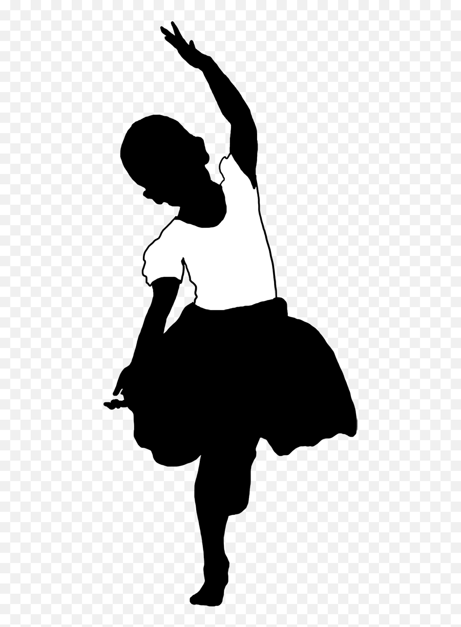 Black Kid Girl Dancing Hip Hop - Black And White Silhouettes Emoji,Black Dancing Emoji