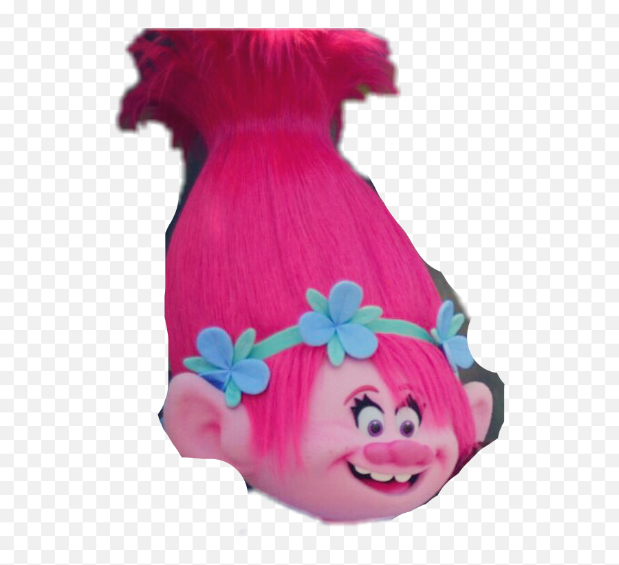 Troll Hair Cabelo Trolls Flor Pink Rosa - Doll Emoji,Troll Doll Emoji