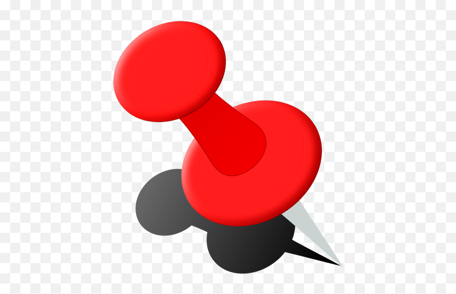 Pin With Shadow - Thumb Tack Clip Art Emoji,Push Pins And Needles Emoji