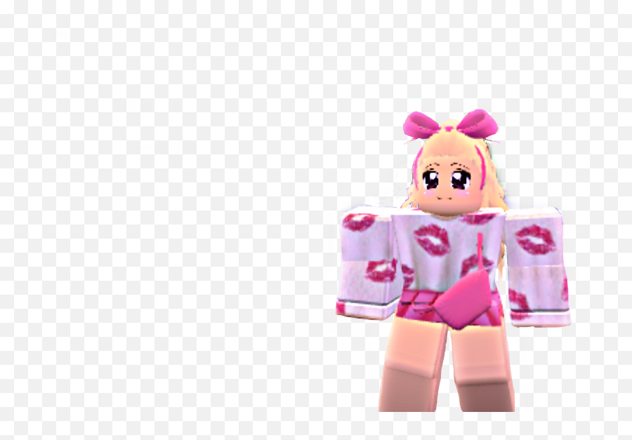 Roblox Girl Pink Cute Anime Kawaii Eek 50 Lov - Roblox Kawaii Anime Emoji,Eek Emoji