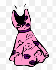 Pink Dress Vector Image - Womens Clothing Clip Art Emoji,Emoji Shirt And Pants