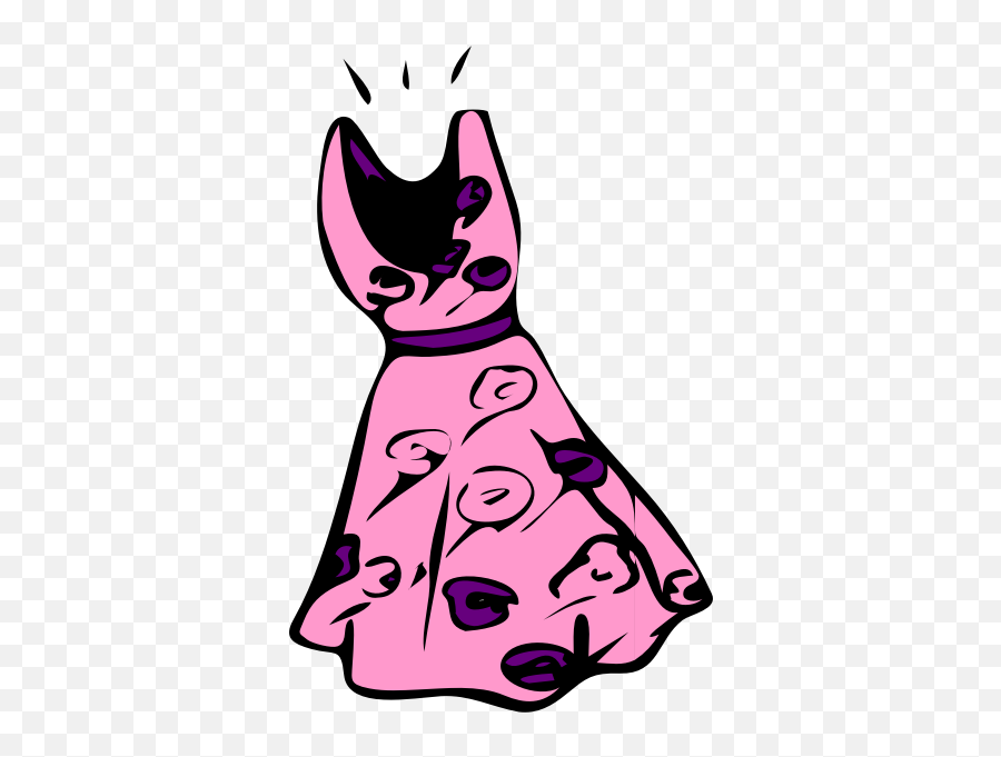 Pink Dress Vector Image - Womens Clothing Clip Art Emoji,Emoji Shirt And Pants