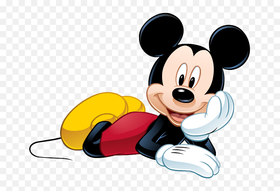 Mickey Mouse Laying Down Clipart - Mickey Mouse Png Emoji,Laying Emoji