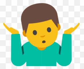 Man Shrugging Emoji - Android Shrug Emoji,Shrug Emoji