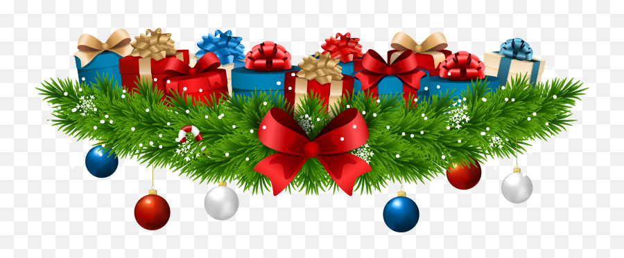 Clipart Transparent Background Christmas Decorations - Christmas Gift Images Png Emoji,Christmas Ornament Emoji