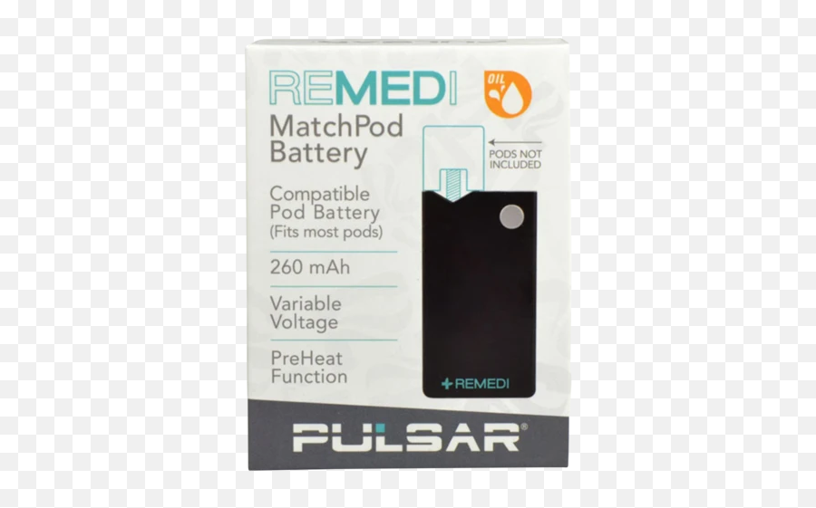 Pulsar Remedi Matchpod Thick Oil Pod Battery - Gadget Emoji,Low Battery Emoji
