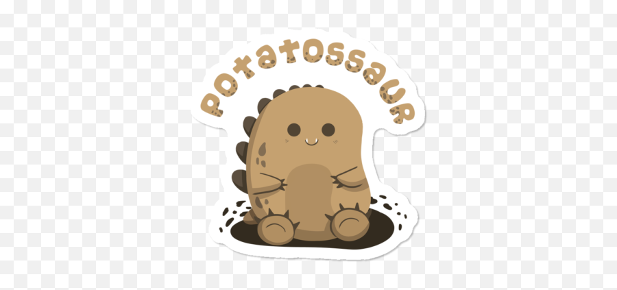 New Dinosaur Stickers Design By Humans - Groundhog Day Emoji,Groundhog Emoji