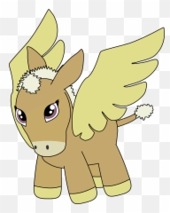 Cartoon Flying Pegasus Donkey Vector Clipart Image - Flying Donkey Clipart Emoji,Ghost Emoji