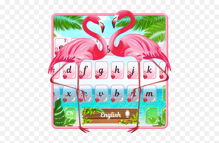 Download Pink Flamingo Keyboard Theme - Greater Flamingo Emoji,Flamingo Emoji For Iphone