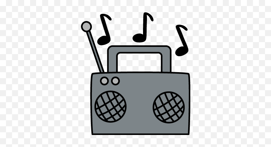 Radio With Music Notes Clip Art - Radio Clipart Emoji,Radio Emoji