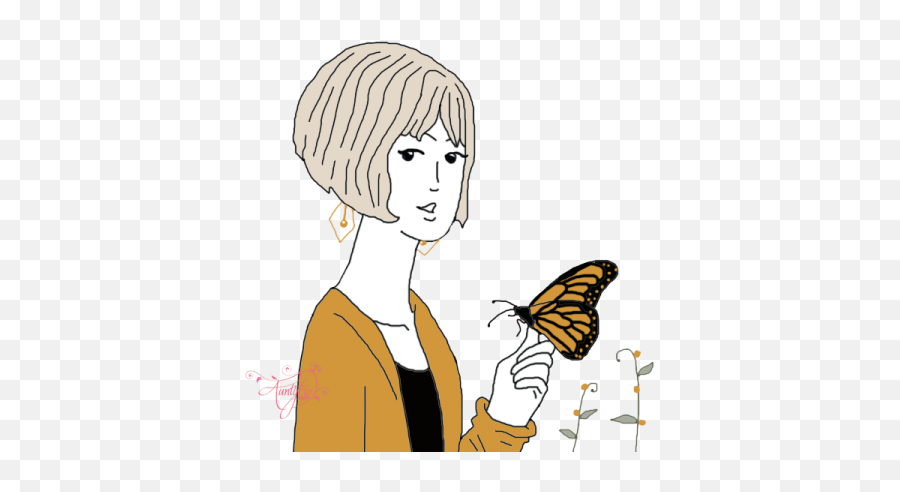 Monarch Butterfly - Butterfly On Finger Drawing Emoji,Butterfly Emoji