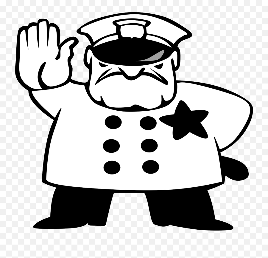 Hat Clipart Police Man Hat Police Man - Black And White Police Emoji,Mailbox Cop Emoji